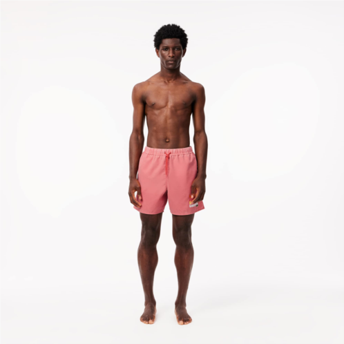 Lacoste Mens Washed Effect Swim Trunks