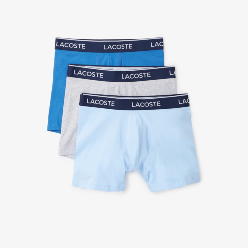 Lacoste Mens Cotton Jersey Boxer Briefs 3-Pack