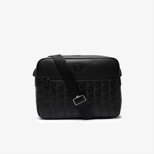 Lacoste Mens Monogram Leather Reporter Bag