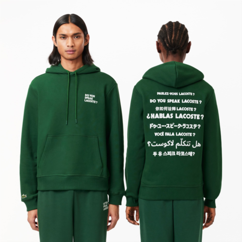 Lacoste Unisex Relaxed Fit Slogan Hoodie