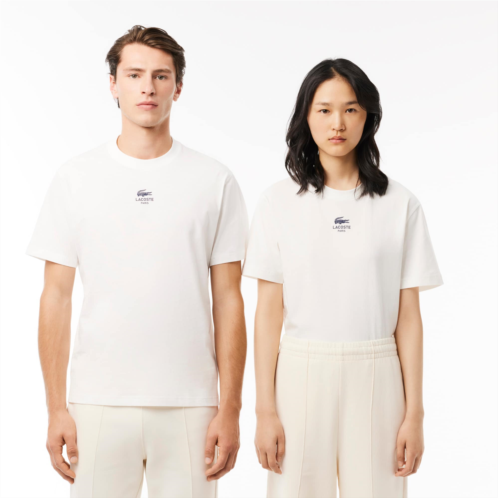 Lacoste Unisex Signature Print Cotton T-Shirt