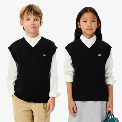 Lacoste Kids Cotton and Wool Sweater Vest