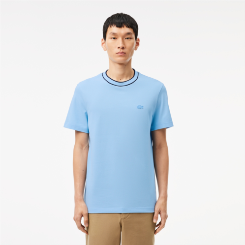 Lacoste Mens Stretch Pique Stripe Collar T-Shirt