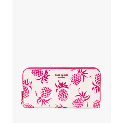 Kate spade Morgan Pineapple Embossed Zip Around Continental Wallet