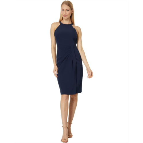 Vince Camuto Side Tuck Halter Bodycon Dress in Stretch Crepe