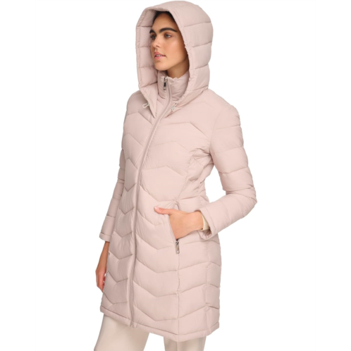 Womens Calvin Klein Bibbed Walker Puffer