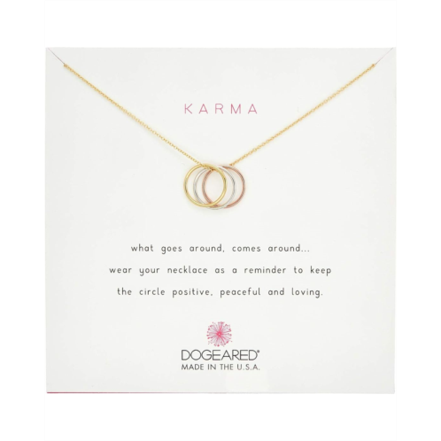 Dogeared Triple Karma Ring Necklace