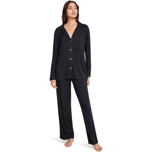 Womens Eberjey Gisele Rib Long Pj Set