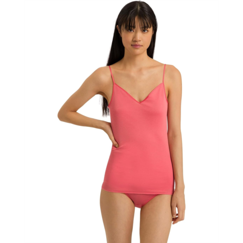 Womens Hanro Cotton Seamless V-Neck Spaghetti Camisole