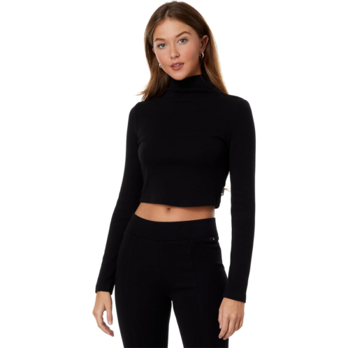 Womens AG Jeans EmRata x AG Kathryn Slim Fit Ribbed Cropped Turtleneck