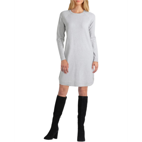 H Halston Long Sleeve Raglan Crew Neck Tunic Sweater