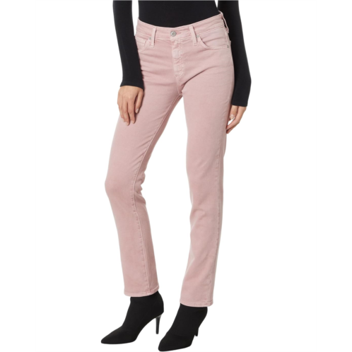 Womens AG Jeans Mari High-Rise Slim Straight in Hi-White Rosy Blush