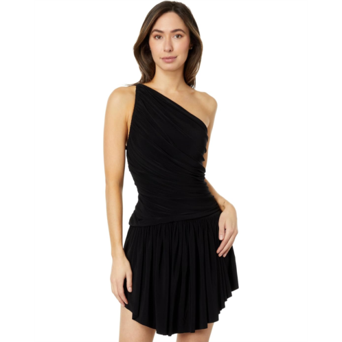 Womens Norma Kamali Diana Uneven Flair Mini Dress