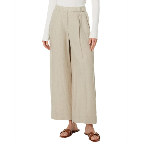 Womens Eileen Fisher Petite Wide Pleated Full Length Pants