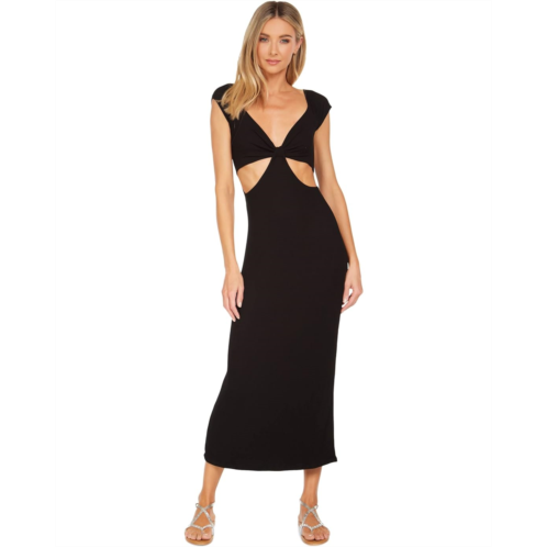 Michael Lauren Colvin Long Cutout Dress w/ Side Slit