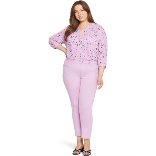 NYDJ Plus Size Sheri Ankle Fray Hem in Mauve Mist