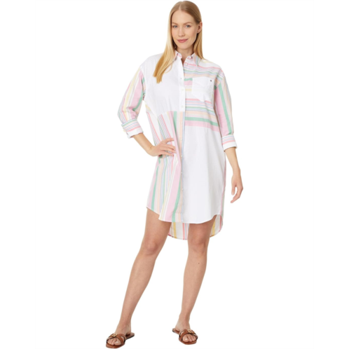 Womens Tommy Hilfiger Stripe Patchwork Shirt Dress