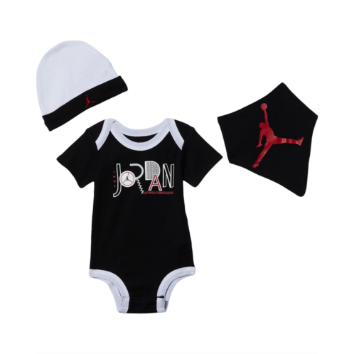 Jordan Kids Hat Bodysuit Bib Set (Infant/Toddler)