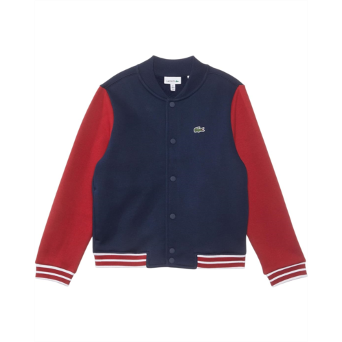 Lacoste Kids Long Sleeve Varsity Sweatshirt Bomber (Little Kid/Toddler/Big Kid)