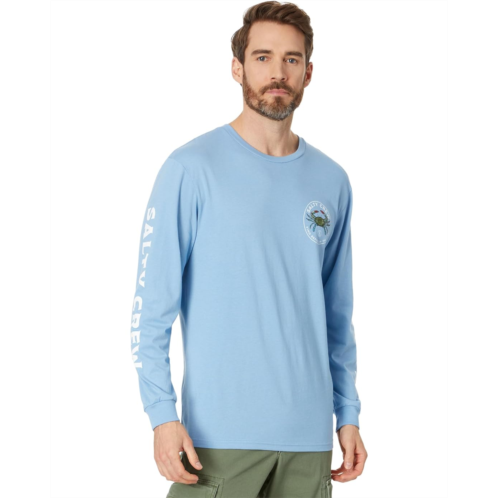 Mens Salty Crew Blue Crabber Premium Long Sleeve Tee