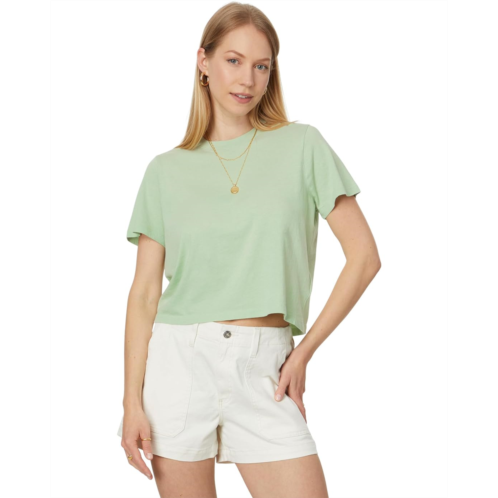 Womens Madewell Softfade Cotton Boxy-Crop Tee