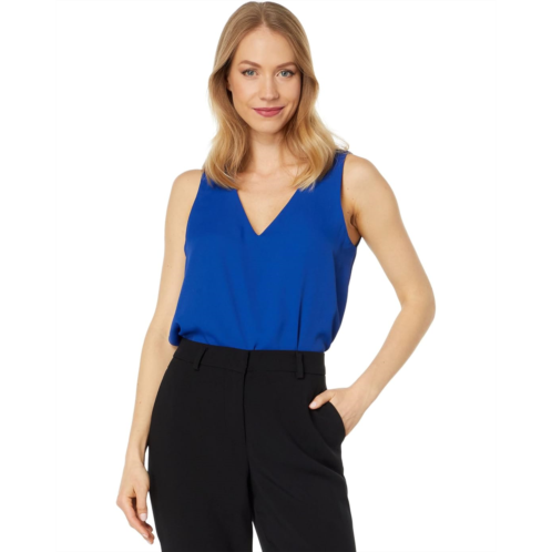 Womens Vince Camuto Sleeveless V-Neck Overlap Blouse