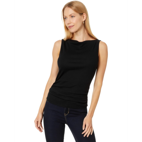 Womens Michael Stars Coco Ruched Boat Neck Top