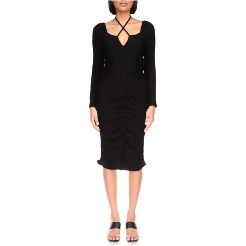 Womens Sanctuary Halter Midi Knit Dress