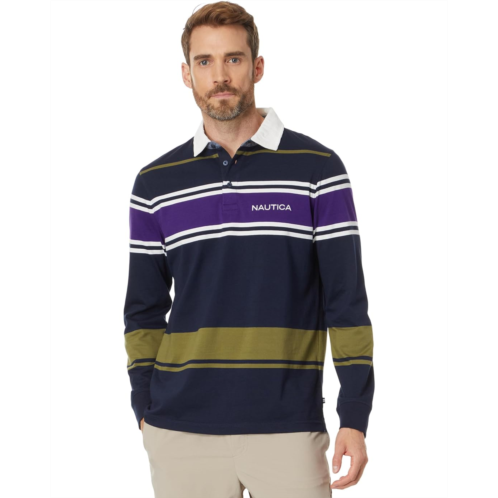 Nautica Long Sleeve Rugby Polo Shirt