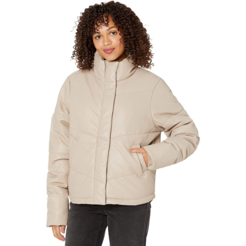 Womens Splendid Vegan Leather Puffer