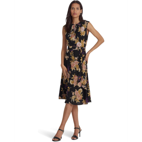 POLO RALPH LAUREN Floral Bubble Crepe Cap-Sleeve Dress