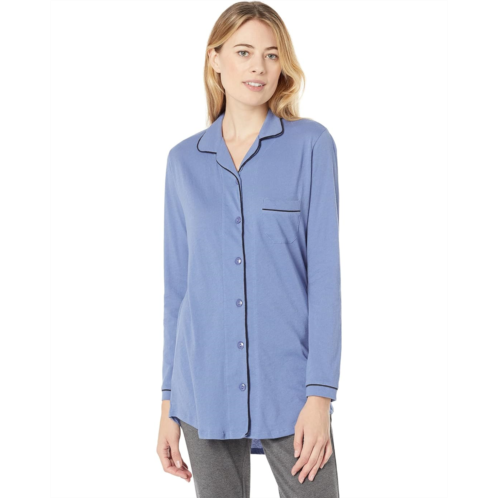 Only Hearts Organic Cotton Piped Front Night Shirt