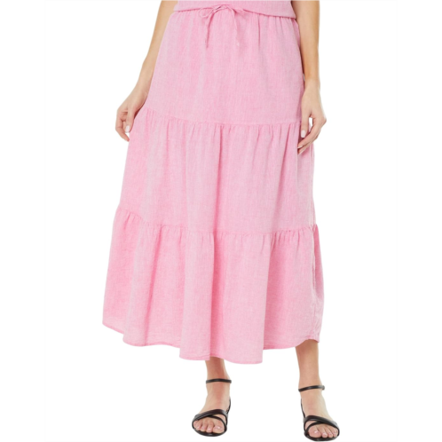 Dylan by True Grit Prairie Cotton Linen Maxi Skirt