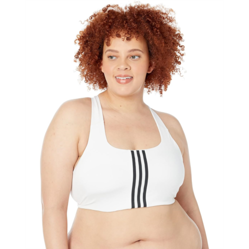 Adidas Plus Size Training Medium Support Better 3-Stripes Bra