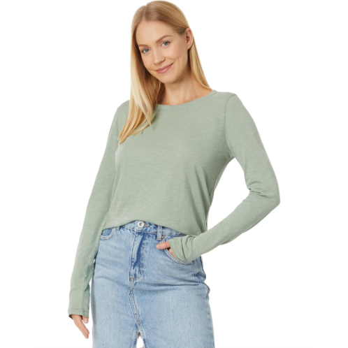 Madewell Whisper Cotton Rib-Crewneck Long-Sleeve Tee