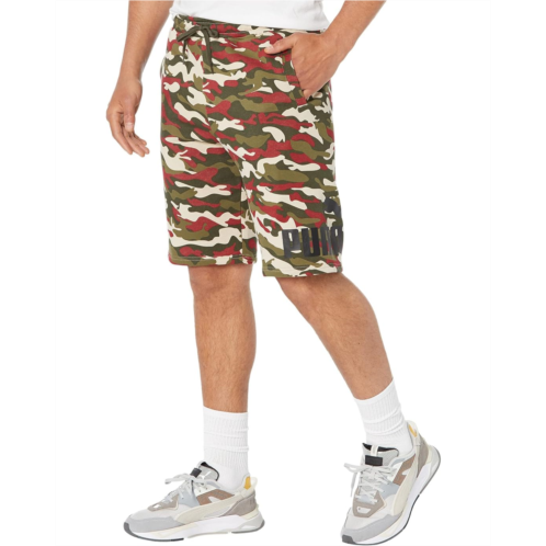 PUMA Big & Tall Camo All Over Print Fleece Shorts