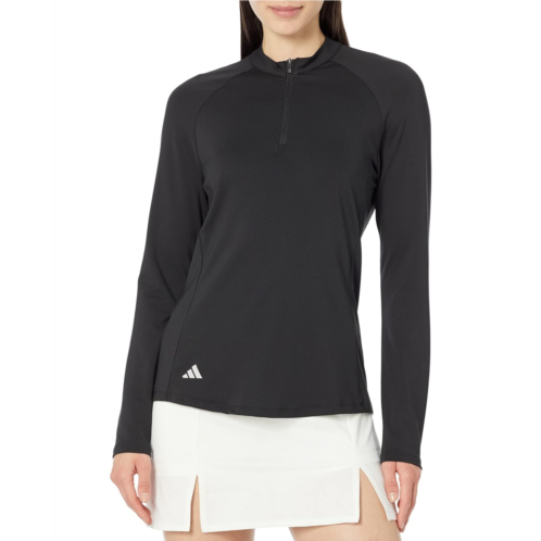 Adidas Golf Long Sleeve Solid 1/4 Zip Golf Mock