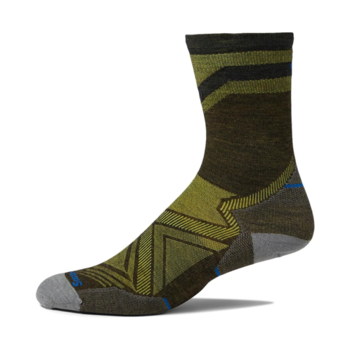 Mens Smartwool Run Zero Cushion Mid Crew Pattern