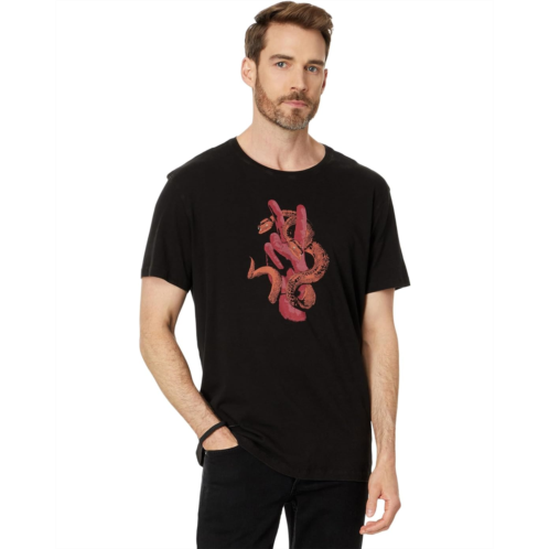 Mens John Varvatos Peace Snake Tee