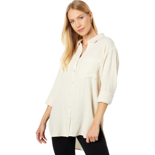 Three Dots Washed Tunic Shirt