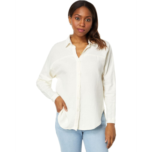 Womens bobi Los Angeles Button-Down Mixed Collar Shirt