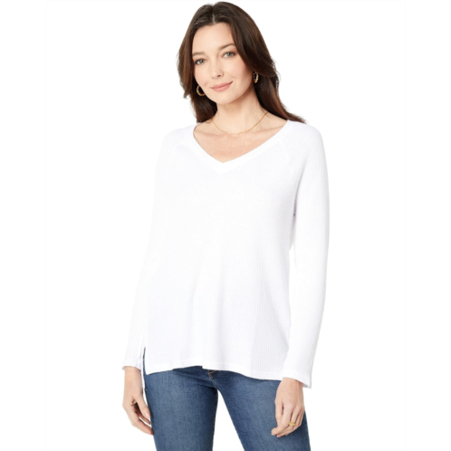 Womens Dylan by True Grit Waffle Raglan-V