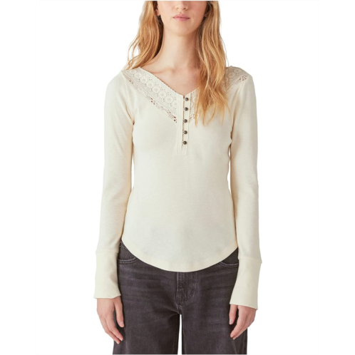 Lucky Brand Trim Mix Long Sleeve Henley