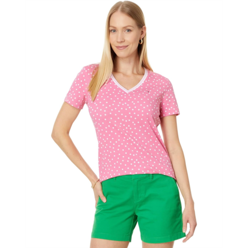 Tommy Hilfiger Short Sleeve Dot Vneck Tee