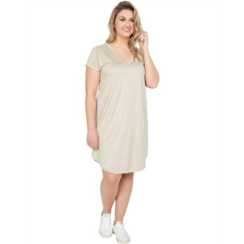 Dylan by True Grit Soft Suede Knits Short Sleeve Babydoll Dress