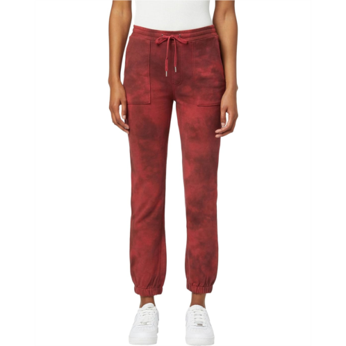 Hudson Jeans Utility Joggers in Cabernet Fatigue Tie-Dye