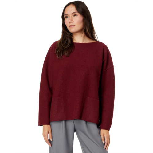 Eileen Fisher Bateau Neck Box Top