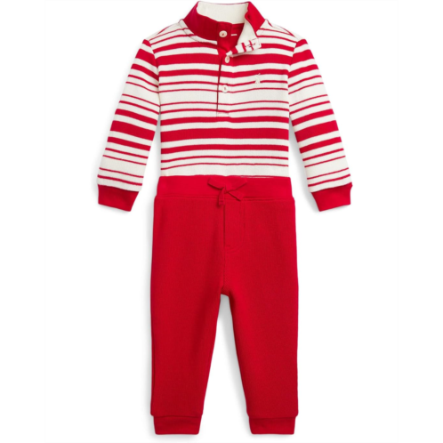 Polo Ralph Lauren Kids Striped Cotton Pullover & Pant Set (Infant)