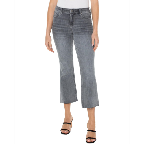 Liverpool Los Angeles Hannah Cropped Flare with Cut Hem in Kessler