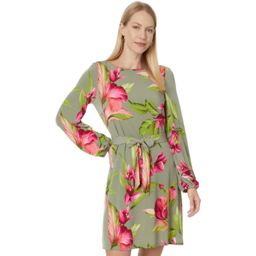 Womens Tommy Bahama Lavish Blooms Long Sleeve Short Dress